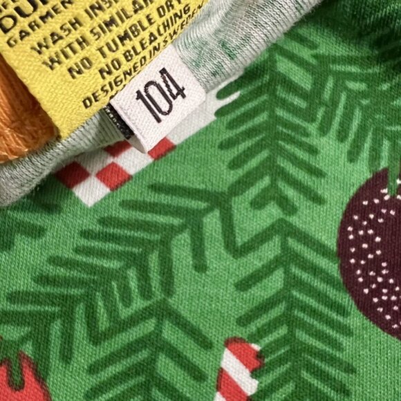 DUNS Sweden Sz 104 (4) Organic Christmas Jumpsuit Romper - Picture 6 of 6